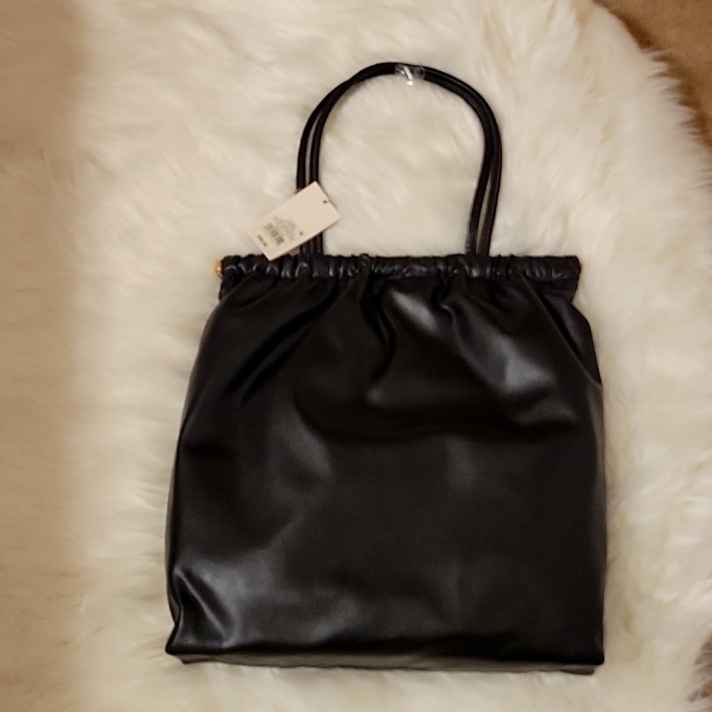 A New Day Black  Tote Handbag Purse Double handle 17"x16"x3"  New with tags…